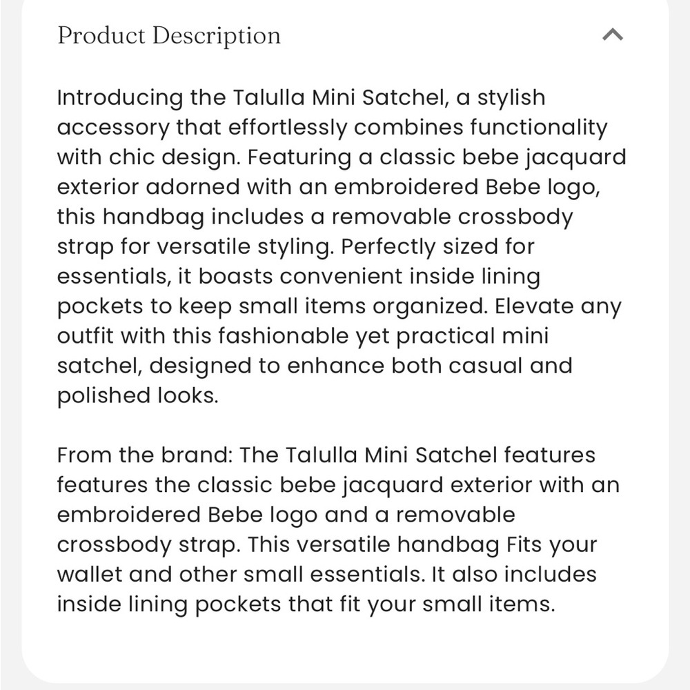 NWT Bebe Tallula Logo Mini Satchel - Picture 2 of 10
